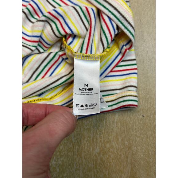 NWOT MOTHER Denim The Itty Bitty Throwback tshirt in Rainbow Bridge MEDIUM - Picture 6 of 6